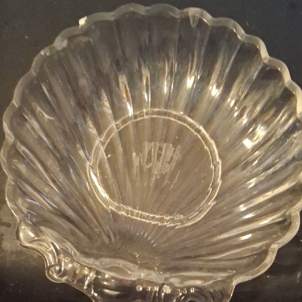 Clear Plastic Shell Tray Trinket Dish Holder